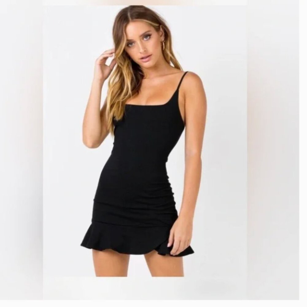 Polly Black Kiribati Mini Dress